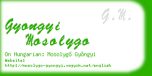 gyongyi mosolygo business card