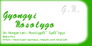 gyongyi mosolygo business card